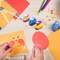 6 Pieces Craft Holes Punch 1 Inch Paper Punchers Scrapbook Punches with 10 Pieces Craft Sticker Paper, Round, Star, Square, Heart, Flower, Wave Circle Shape